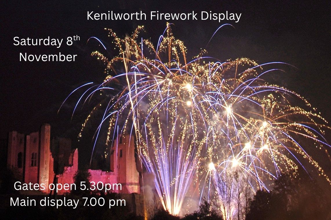 Kenilworth Firework Display 2025 Saturday 8th November